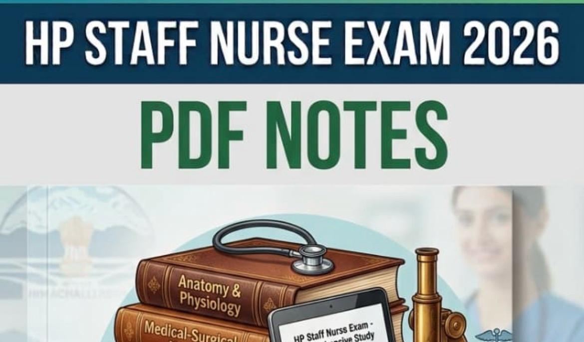 Online PDF Notes  For Staff Nurse Exam- 2026